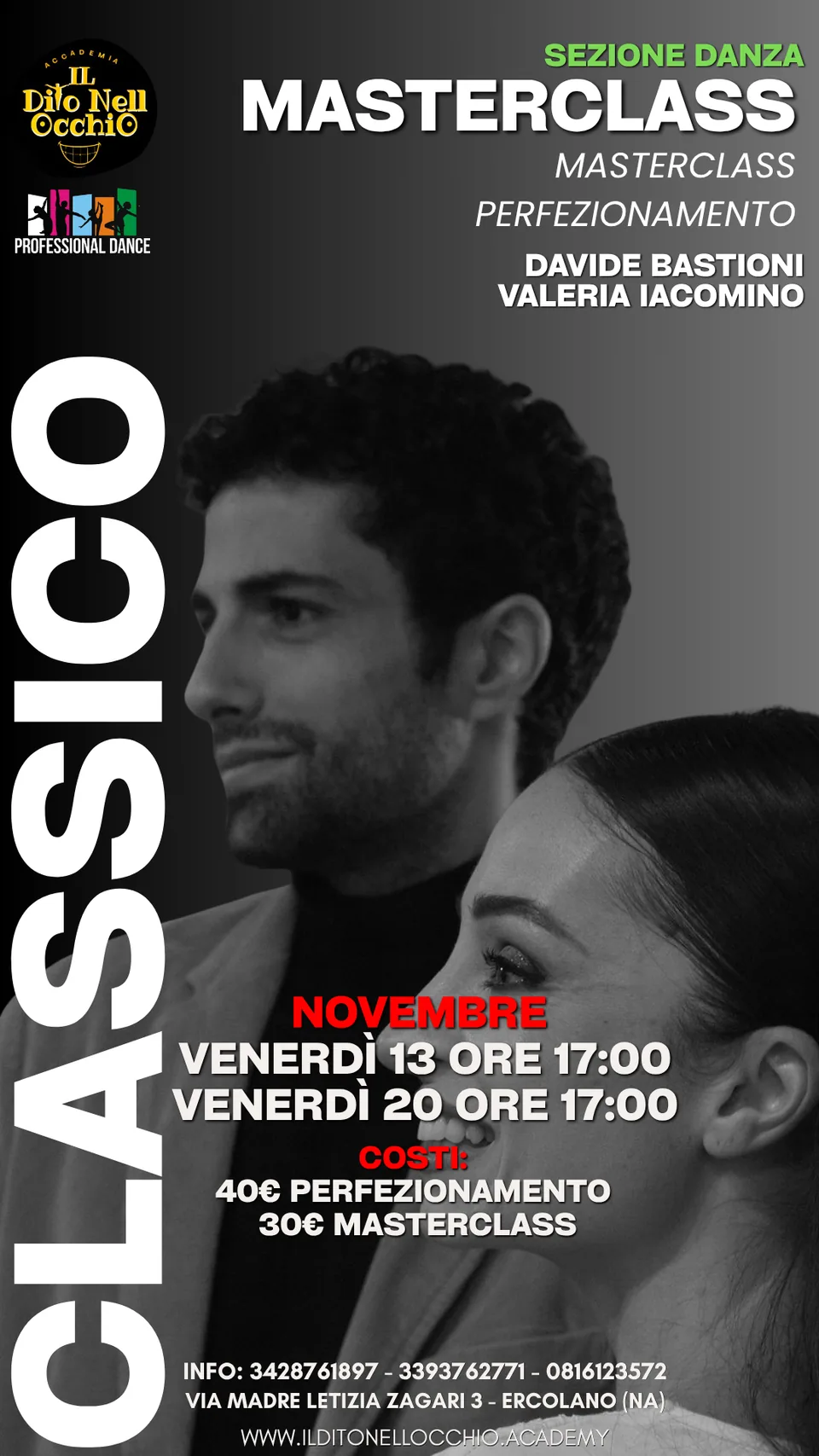 Locandina di Classico con Davide Bastioni e Valeria Iacomino, appuntamenti di novembre 2026